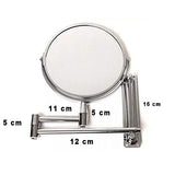 Espejo Redondo Abatible De Pared Estilo Cromado Para Baño Recamara Namaro Design