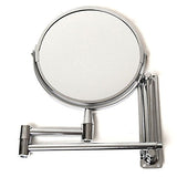Espejo Redondo Abatible De Pared Estilo Cromado Para Baño Recamara Namaro Design