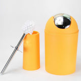 Set de accesorios de baño Etbotu, 6 piezas- Botella de loción, Copa de enjuague bucal, Jabonera, Portacepillos de dientes, Contenedor de residuos, Cepillo de tocador, Herramientas de lavado de artículos para el hogar, Negro, 1