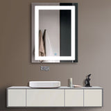 hyh Vertical LED Espejo de baño Plateado con botón táctil, 36 x 28 en.(dk-od-ck168-i)