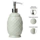 Designer Juego de cerámica Juego de accesorios de baño | Incluye Jabón Líquido o Loción Dispensador w/soporte para cepillos de dientes, vaso, jabonera | Trellis marroquí | Contour Gris
