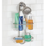 InterDesign Forma Ultra Estantería de baño para Colgar del Brazo de Ducha, Estante de Ducha sin Taladro en Acero Inoxidable, Plateado