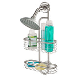 InterDesign Forma Ultra Estantería de baño para Colgar del Brazo de Ducha, Estante de Ducha sin Taladro en Acero Inoxidable, Plateado