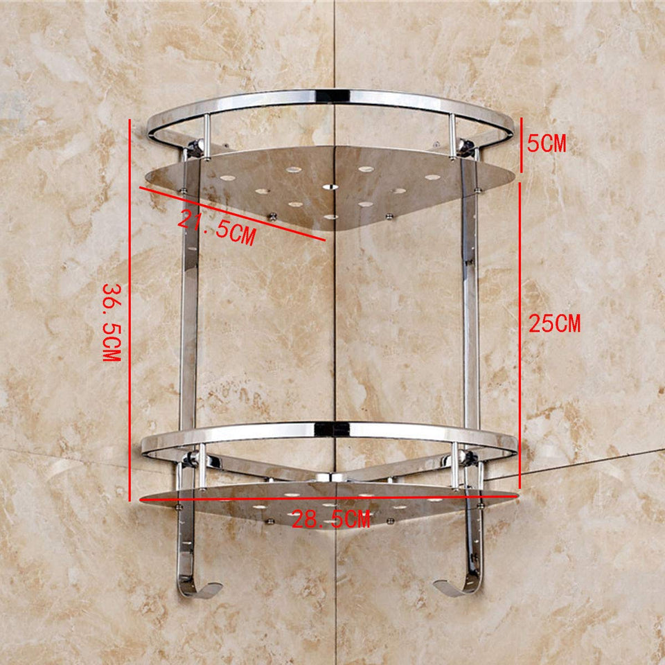 GLXQIJ Ducha De Acero Inoxidable Caddy Basket Organizador De Almacenamiento Estantes De BañO A Prueba De Herrumbre para BañO Cocina,2Tier