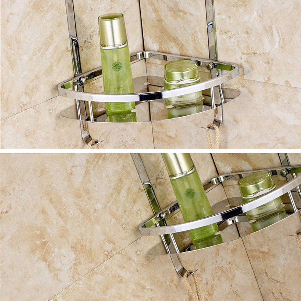 GLXQIJ Ducha De Acero Inoxidable Caddy Basket Organizador De Almacenamiento Estantes De BañO A Prueba De Herrumbre para BañO Cocina,2Tier
