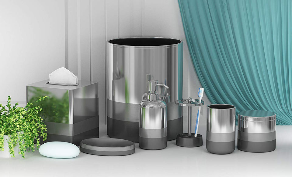 Juego de Accesorios de baño trino Nu de Acero, 7 Piezas