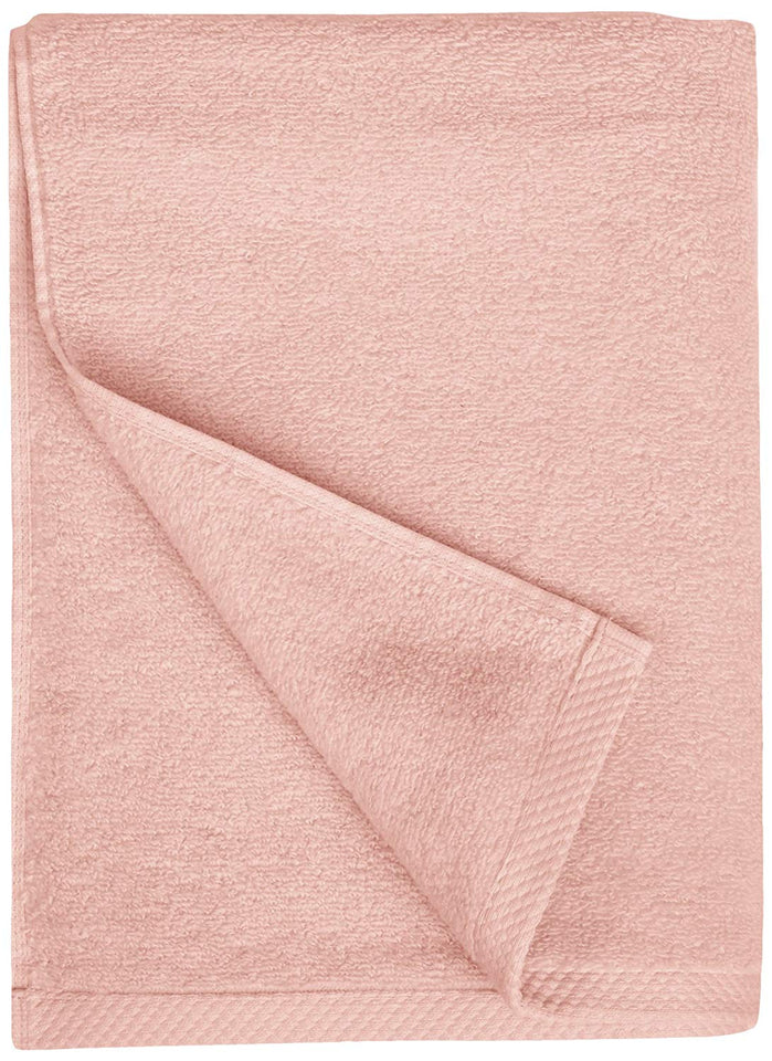 Juego de toallas de secado rápido AmazonBasics 100% algodón, 3 piezas, rosa pétalo
