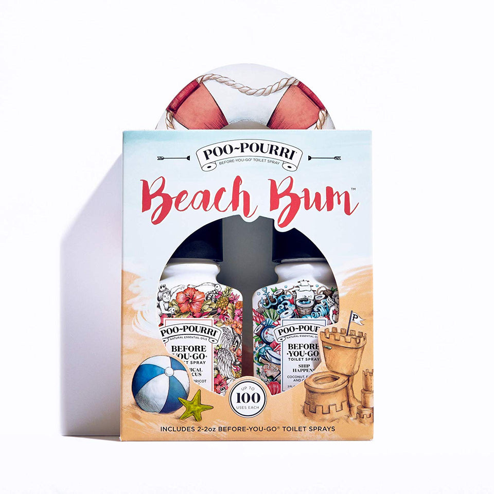 Poo-Pourri - Desodorante para baño, Set de Regalo Beach Bum, Multicolor, 1