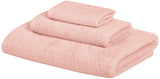 Juego de toallas de secado rápido AmazonBasics 100% algodón, 3 piezas, rosa pétalo
