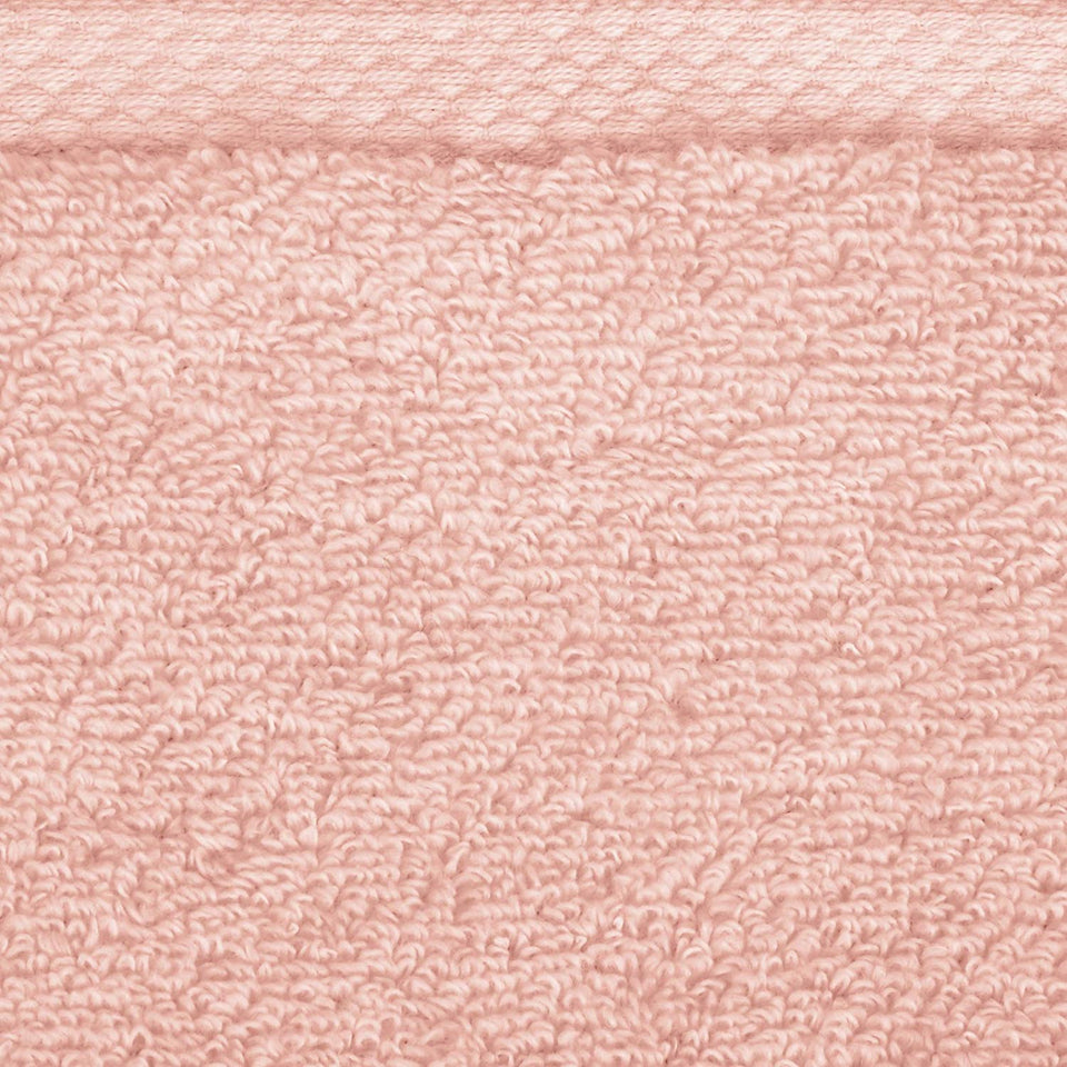 Juego de toallas de secado rápido AmazonBasics 100% algodón, 3 piezas, rosa pétalo