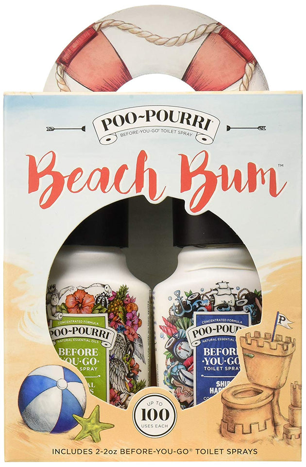 Poo-Pourri - Desodorante para baño, Set de Regalo Beach Bum, Multicolor, 1