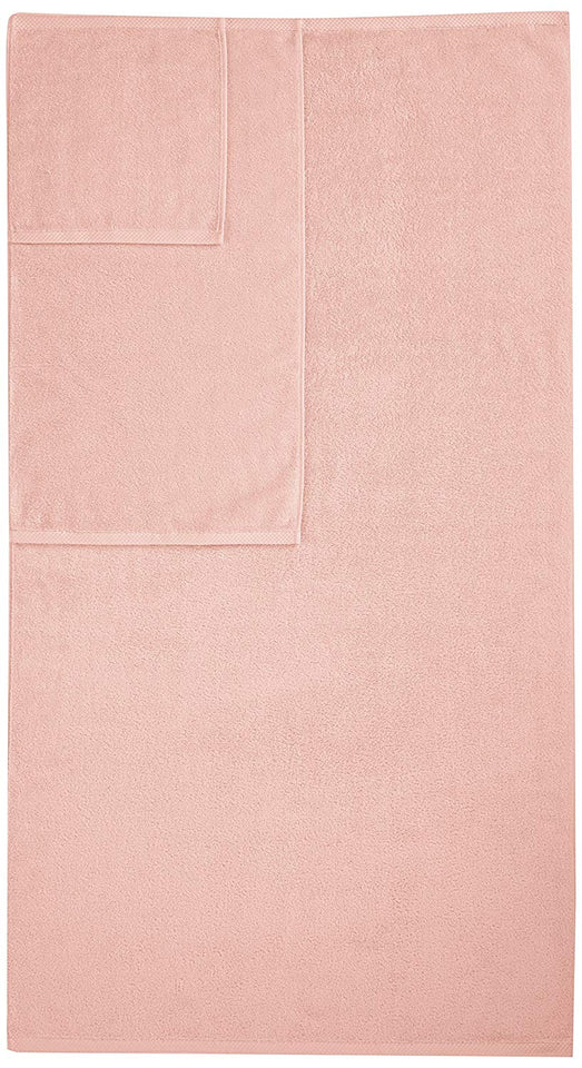 Juego de toallas de secado rápido AmazonBasics 100% algodón, 3 piezas, rosa pétalo