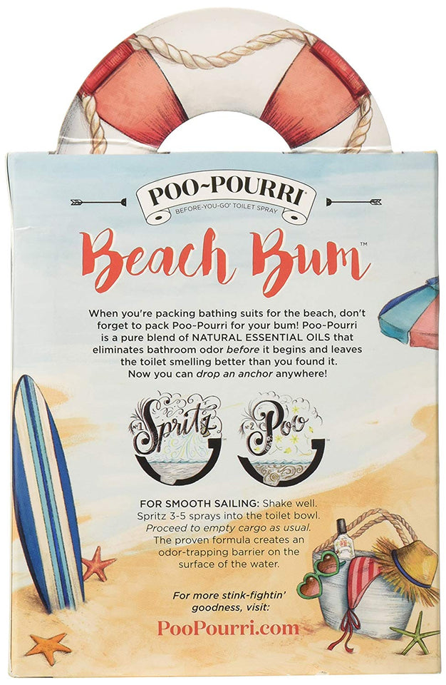 Poo-Pourri - Desodorante para baño, Set de Regalo Beach Bum, Multicolor, 1