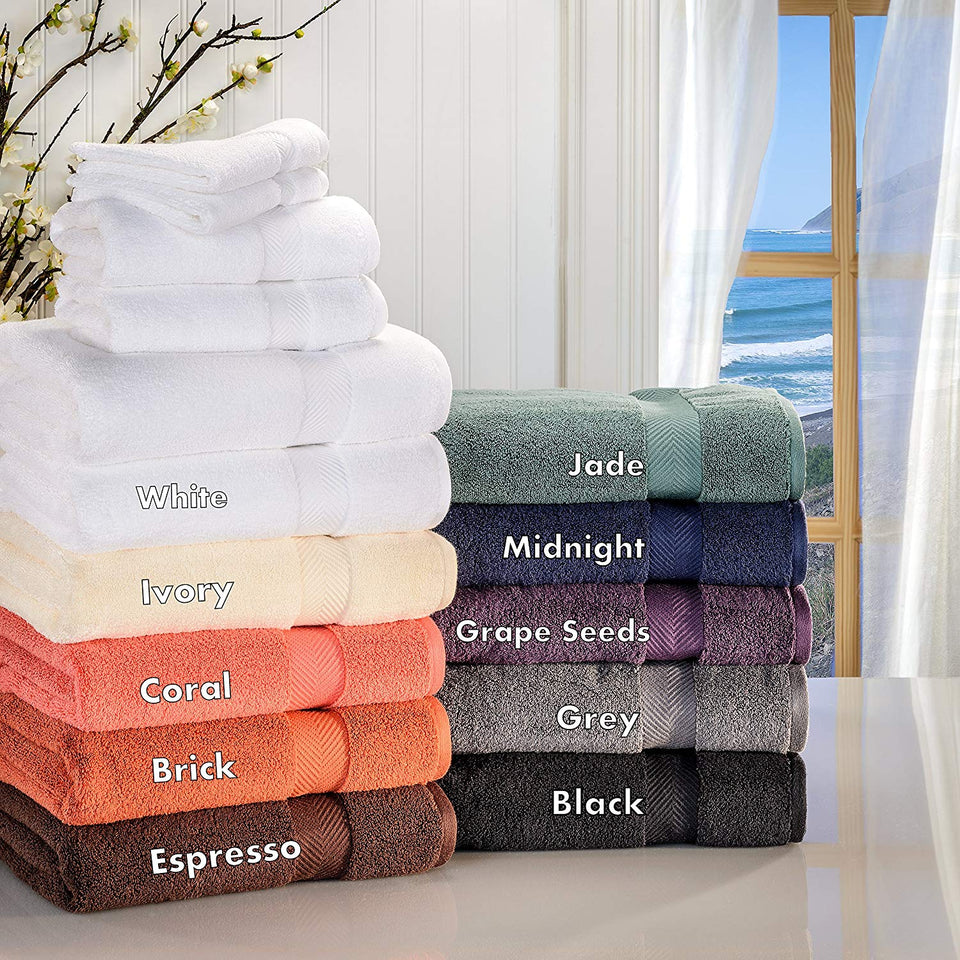 Superior Collection Juego de toallas de algodón supersuave y absorbente
